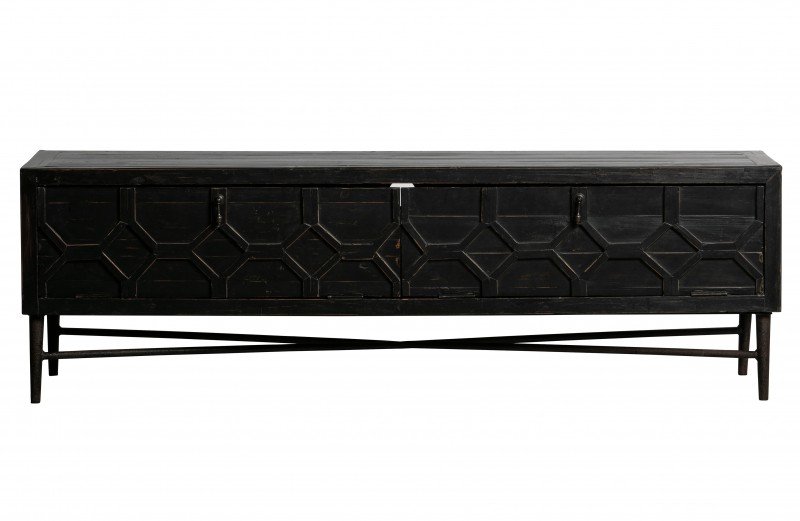 TV UNIT HEXA WOOD BLACK - CABINETS, SHELVES